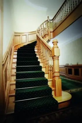 curved floating staircase