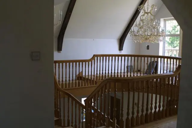 luxury modern curved staircase