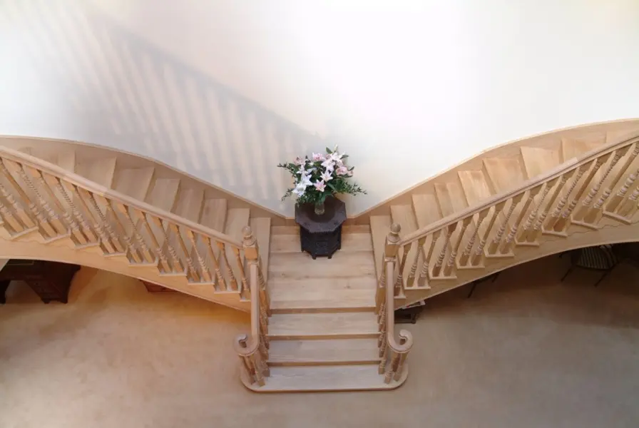 luxury modern curved staircase