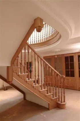 curved floating staircase