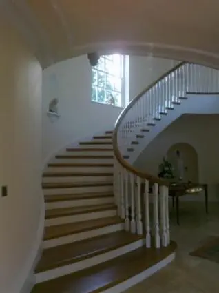 luxury modern curved staircase