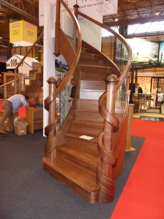 luxury modern curved staircase
