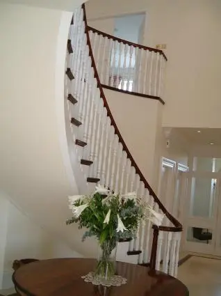 luxury modern curved staircase