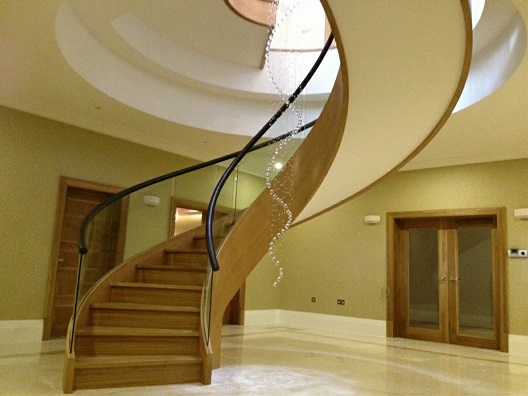 oak helical stairs oak helical stairs